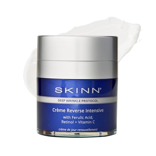 SKINN Cr?me Reverse with Ferulic Acid, Retinol and Vitamin C-Cr?me Reverse Intensive-Anti-Aging Cream with Hyaluronic Acid to Plump Skin Vitamin C Help to Improving Tone, Firmness of Skin