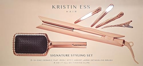 Kristin Ess 3-in-1 Ceramic Hair Straightener & Curling Iron Set