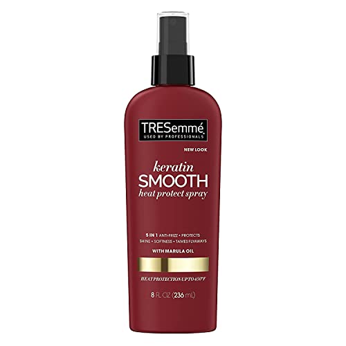 Tresemm? Heat Protect Spray with Marula Oil, Keratin Smooth for 5-in-1 Anti-Frizz Control 8 Oz