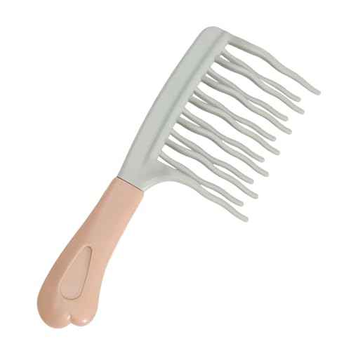 Wide Tooth Comb for Curly, Detangling Hair Brush with Double-layer Wavy Tooth Design and Ergonomic Handle for Long/Thick Dry/Wet Hair for Women/Girl without Straighten the Curl HairStyle