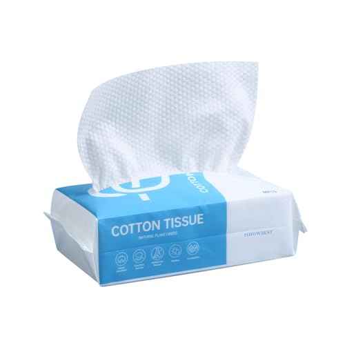 Disposable Face Towel,ISHOWBEST 60 Count Clean Face Towels, Biodegradable Cotton Towelettes Disposable for Sensitive Skin, Skin Care, Makeup Remover, Facial Cleansing Wipe, 1 Pack
