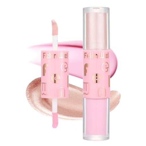 FelinWel Dual-Ended Blush & Highlighter Stick, Dewy Liquid