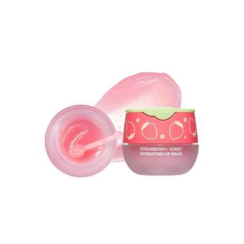 Look At Me Strawberry Honey Moisturizing Lip Balm, Natural Ingredients, Semi-Glossy, Natural Pink, Korean Skin Care, Long-Lasting Moisture, Gifts For Women (0.2 fl.oz.)