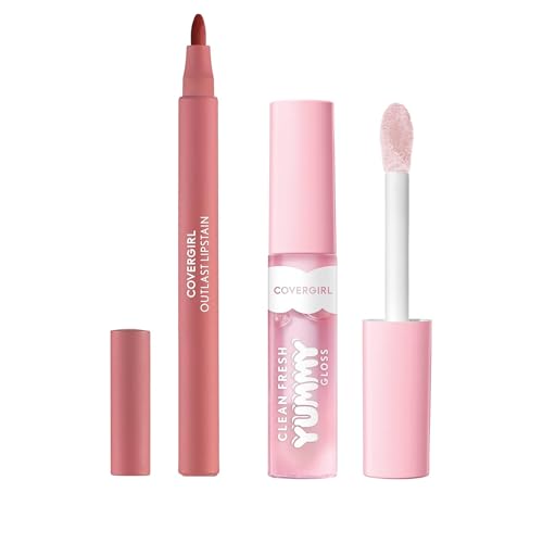 COVERGIRL Clean Fresh Yummy Lip Gloss & Outlast Lipstain Bundle