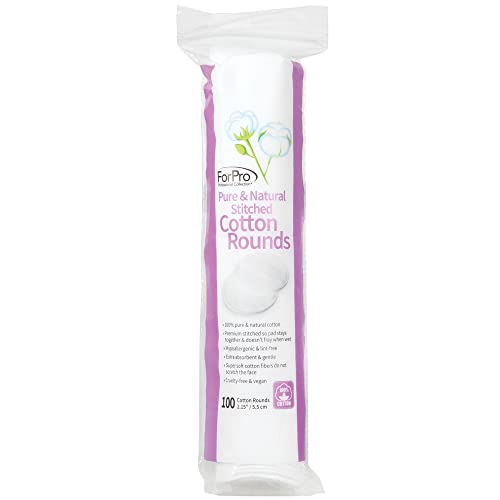 ForPro Cotton Rounds 400-Count - Lint-Free Makeup Remover Pads