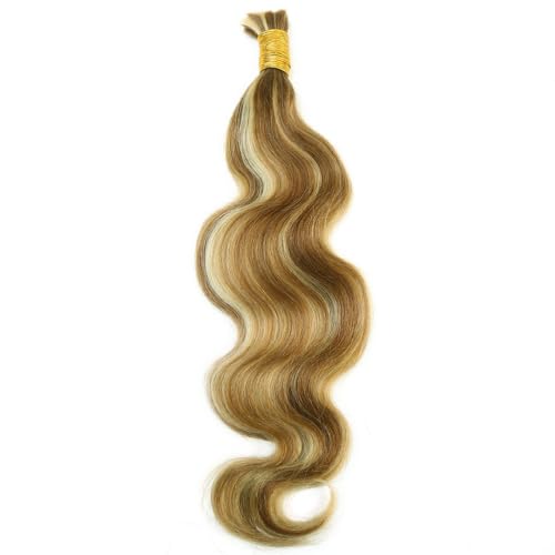 Y WIGS Body Wave Human Hair for Braiding 100g 18 Inch #27/30/613