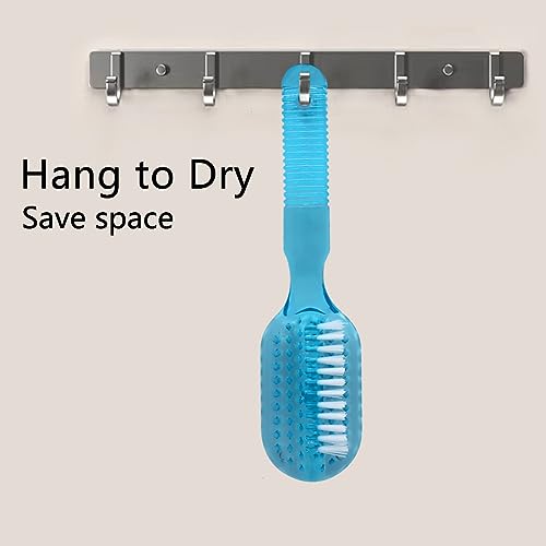 Two-Sided Nail Brush Set - 4 Pcs Ergonomic Fingernail & Foot Scrub Brushes