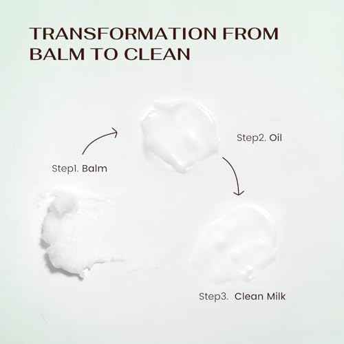 Makeup Remover & Cleanser Balm with Coconut Milk & Multi Natrual Plant Oil for Melting, Cleaning And Moisturizing For All Skin Type