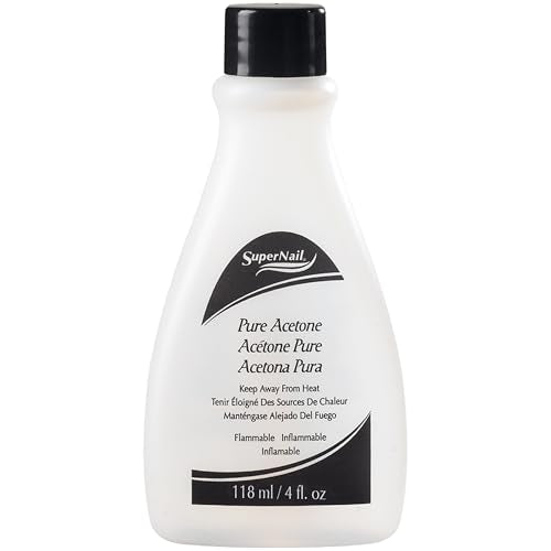 SuperNail Pure Acetone Nail Polish Remover Gel - Fast-Acting, Unscented, 4 fl oz