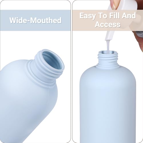 ASEVAT 13.5oz Refillable Travel Bottles 4-Pack Leak Proof