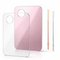 Acrylic Makeup Mixing Tray Set with Spatulas - 4 Pcs
