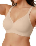 Ubras Wireless Soft Support Bra with Wide Straps - Seamless Comfort