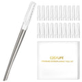 Dermaplaning Tool for Face, 20 Blade Refills, Dermaplane Razor for Face, Hair Remover Blade for Eyebrows and Peach Fuzz, Facial Shaver for Women That Helps Exfoliate and Smooth The Skin