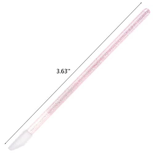 Disposable Lip Brush Set - 100 Pink Lipstick Applicators & Gloss Wands
