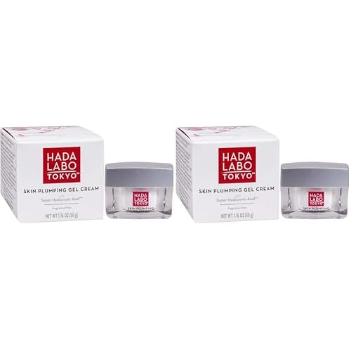 Hada Labo Tokyo Plumping Gel Cream,Facial Moisturizer,Clinically Proven to Provide 24-Hour Moisture in Use,Super HyaluronicAcid,Ceramides,Collagen,No Parabens,Dyes or Fragrance,1.76 oz,(Pack of 2)