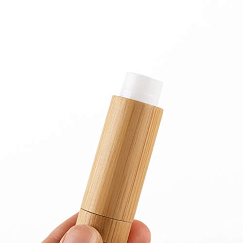 Bamboo Lip Balm Tubes, 5.5g Refillable DIY Cosmetic Containers, Pack of 4