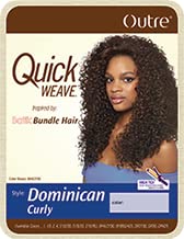 Outre Dominican Curly Bundle Hair Half Wig - Quick Weave Synthetic