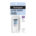 Neutrogena Ultra Sheer Face Sunscreen Stick SPF 60, 0.47 oz - Travel Size