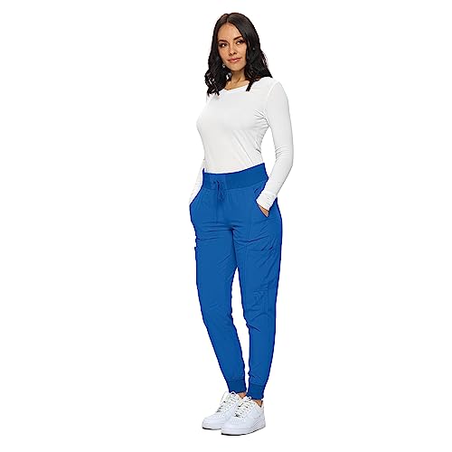 Womens Jogger Scrubs Ribbed Jogger Scrub Pants for Women