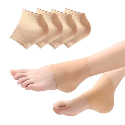 Moisturizing Heel Socks for Women - 2 Pairs, Overnight Hydration, Medium