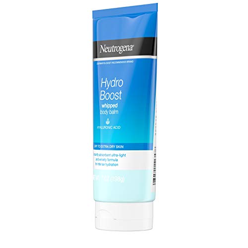 Neutrogena Hydro Boost Whipped Body Balm With Hydrating Hyaluronic Acid for Dry To Extra Dry Skin, Lightweight & Non-greasy Daily Moisturizing Balm, 7.0 Ounce (Pack of 1)