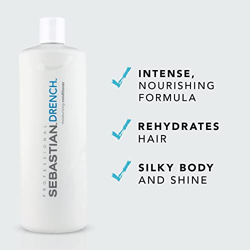 Sebastian Professional Drench Conditioner | Deep Moisturizing for Dry, Frizzy & Chemically Treated Hair