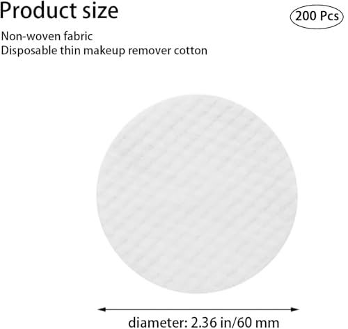 Disposable Facial Pads 200 Pcs Soft Non-Woven Makeup Remover & Cleansing Cushions
