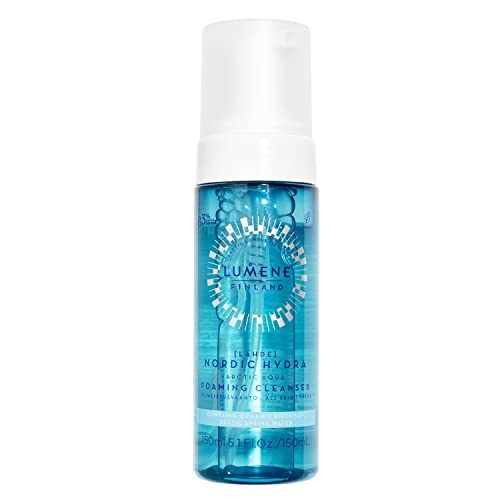 Lumene Nordic Hydra Arctic Aqua Foaming Cleanser - Daily Facial Cleanser that Purifies Skin and Removes Waterproof Makeup - pH Friendly Foaming Face Wash & Deep Gentle Cleanser (150ml) (Pack of 4)