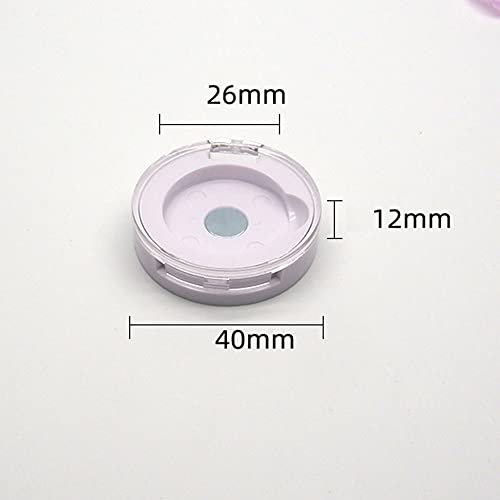 Luzen 4Pcs Round Eyeshadow Containers with Magnet - Empty Refillable