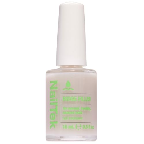 Nail Tek Ridge Filler Formula 1 - Smoothing Nail Strengthener Base Coat, 0.5 fl oz
