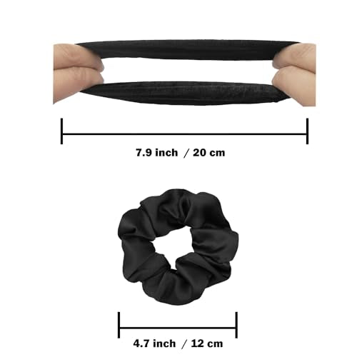 Satin Hair Scrunchies for Women, 16 Pack - Silk-Soft & Gentle