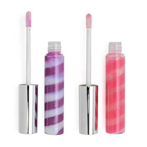 iBi Keychain Lip Glosses Set - 3Pc Shimmer Gloss for Kids Ages 5+