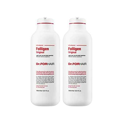 Dr.FORHAIR Set of (2) Folligen Original Shampoo 500 ml