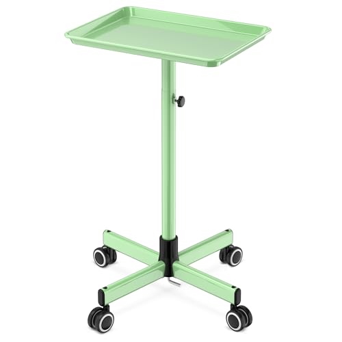 Salon Tray Tattoo Tray Salon Cart for Hair Stylist Salon Trolley Cart with Wheels Salon Rolling Tray-Green