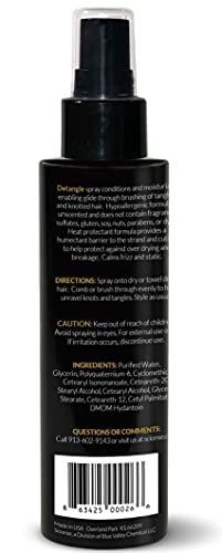 SCIONSE Hypoallergenic Detangle Leave-In Conditioner with Fragrance-Free, Heat Protectant