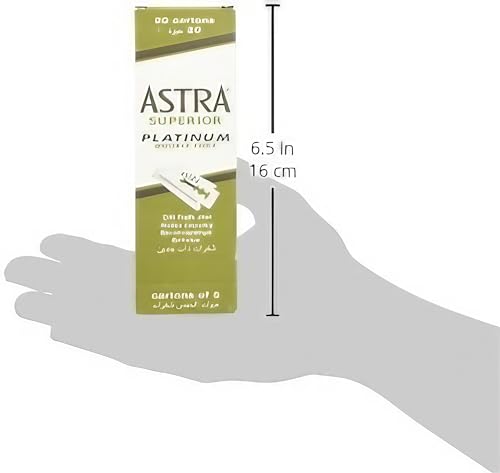 Astra Platinum Double Edge Safety Razor Blades, 100 Pack