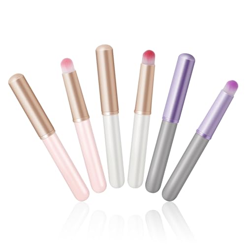 Round Lip Brush Set with Soft Bristles for Precise Lip Application