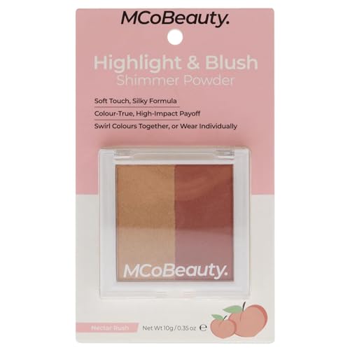 MCoBeauty Highlight & Blush Duo - Two-Toned Powder, 0.35 oz
