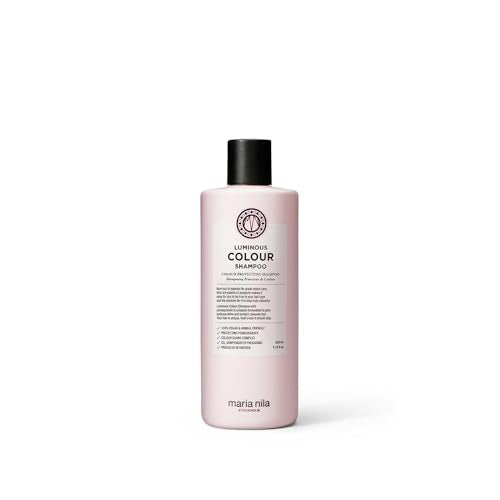 Maria Nila Luminous Colour, Shampoo 11.8 Fl Oz, Reduces Colour Loss from Washing, Pomegranate Counteracts Dehydration, 100% Vegan & Sulfate/Paraben free