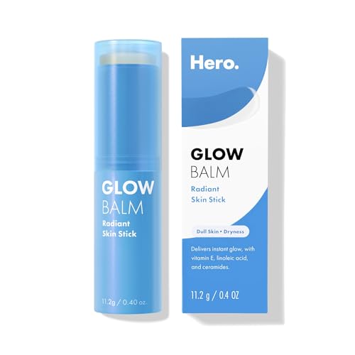 Hero Cosmetics Glow Balm Radiant Skin Stick ? Instantly Gives Skin a Glowy Finish for Dewy and Radiant Looking Skin ? Suitable for Acne-Prone Skin ? Won¡¯t Clog Pores (0.4 oz)