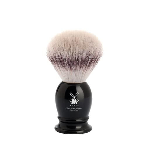 M?HLE Classic Silvertip Badger Fiber Brush | High-Grade Black Resin Handle | Luxury Shave Accessory for Men