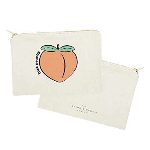 The Cotton & Canvas Co. Just Peachy Summer Beach Cosmetic Bag and Travel Make Up Pouch