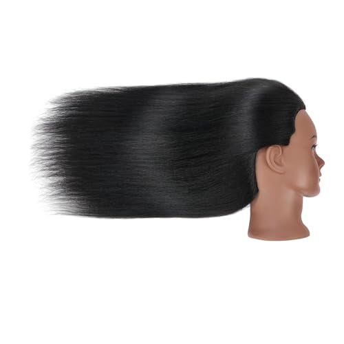 16 Inch Real Hair Mannequin Head with Clamp Holder