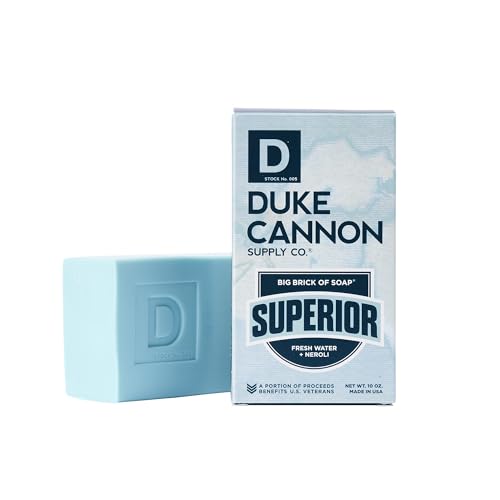 Duke Cannon Big Brick of Soap for Men - Superior, Fresh Water + Neroli. 10 oz