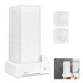 Automatic Cotton Pad Holder, Square Press Out Cosmetic Cotton Makeup Removers Pad Holder, Makeup Organizer Container Dispenser Storage Display Rack (White)