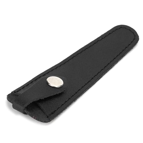 Black Leather Scissor Case – Compact Hair Salon Tool Cover