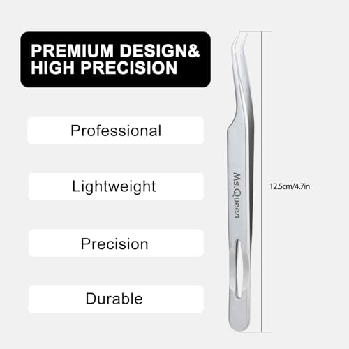 Ms.Queen Eyelash Tweezers for Lash Extensions,Precision Lash Extension Tools for Isolation,Classic and Volume Lash Extension Applying