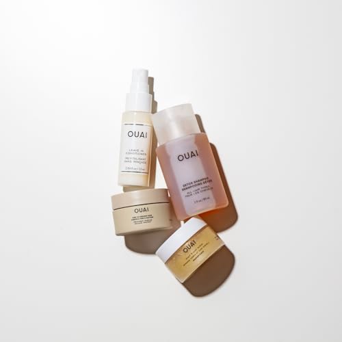 OUAI Travel Kit - Leave In Conditioner, Detox Shampoo & Hair Mask
