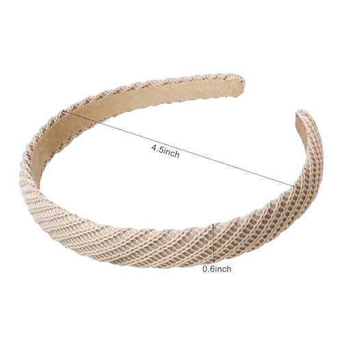 Knitted Headbands for Women, Non Slip Hair Accessories, 4 Pack