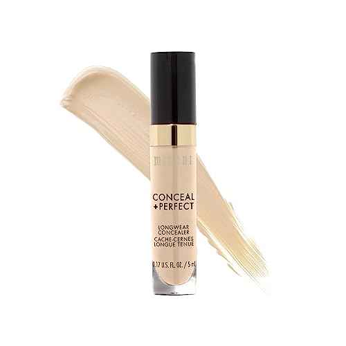 Milani Conceal + Perfect Longwear Concealer Full Coverage Infused with Hyaluronic Acid & Vitamin E, Cover Dark Circles, Blemishes & Skin Imperfections for Long-Lasting Wear - Light Nude